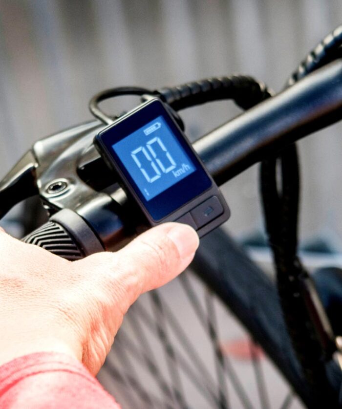 Man Holding Electric Bike Handlebar
